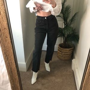 Vintage Gitano high-rise straight leg black jeans